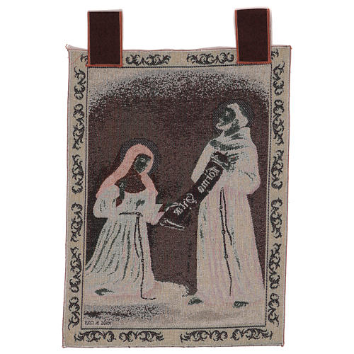 Gift of the Rule of Saint Francis and Saint Clare with frame and hooks 50x40 cm 3