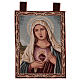 Tapiz Sagrado Corazón de María con paisaje marco ganchos 50x40 s1