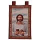 Wandteppich Eucharistischer Christus mit Kelch, mit Rahmen und Schlaufen 50x40 cm s1