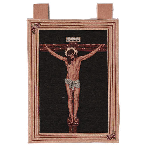 Wandteppich Christus am Kreuz nach Velasquez 50x40 cm 1