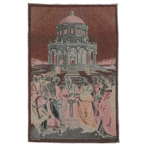 Marriage of the Virgin Mary and St Joseph tapestry 23.4x15" 3