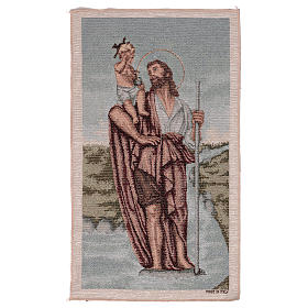 Saint Christopher tapestry 24.5x12"