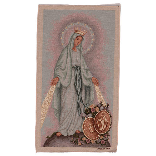 Miraculous medal tapestry 21x12" 1