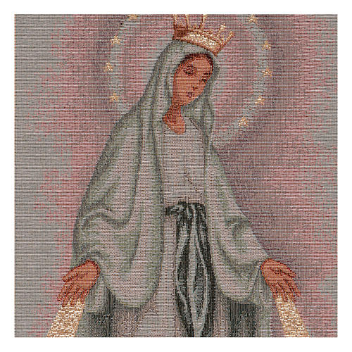 Miraculous medal tapestry 21x12" 2