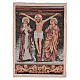 Wandteppich Christus am Kreuz, Maria und Johannes 40x30 cm s1