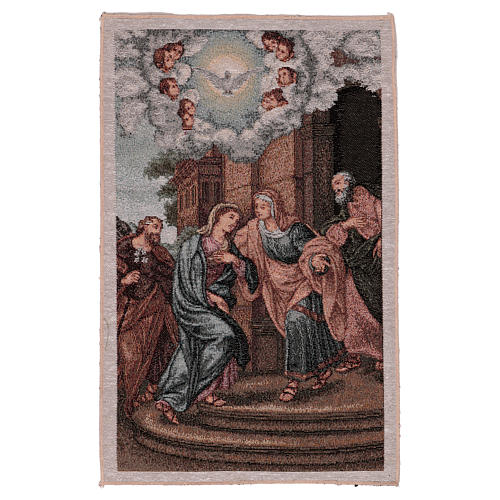 Mary's visit to Elisabeth tapestry 18x12" 1