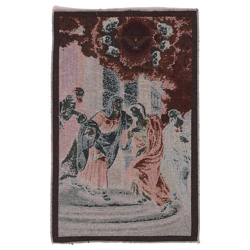 Mary's visit to Elisabeth tapestry 18x12" 3