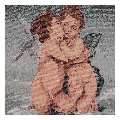 Wandteppich Amor und Psyche nach Bouguereau 40x30 cm 2