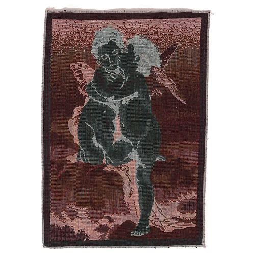 Arazzo Amore e Psiche di Bouguereau 40x30 cm 3
