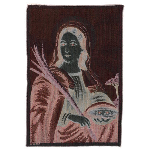 Wandteppich Heilige Lucia 55x40 cm 3