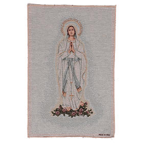 Our Lady of Lourdes tapestry 18x12"