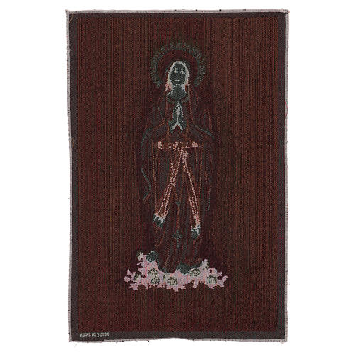 Our Lady of Lourdes tapestry 18x12" 3