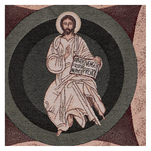 Christ Pantocrator in circle tapestry 40x40 cm 2