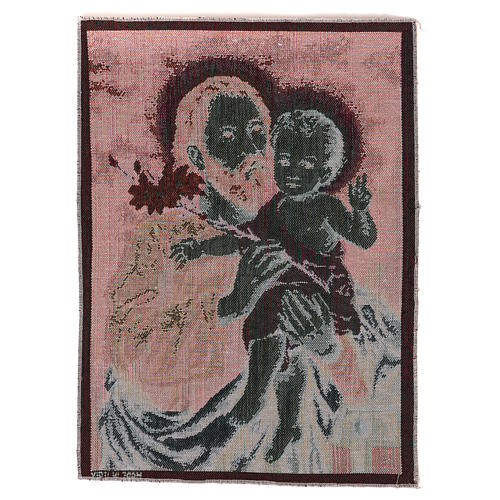 Saint Joseph with lily tapestry 16x12" 3