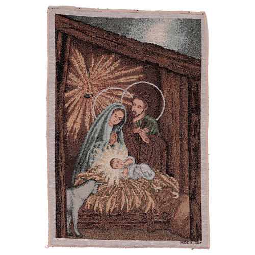 Wandteppich Geburt Christi 45x30 cm 1