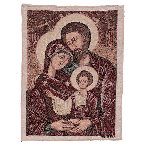 Byzantine Holy Family tapestry 40x30 cm 1
