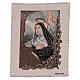 Saint Rita praying with angel tapestry 15x12" s1