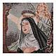Saint Rita praying with angel tapestry 15x12" s2