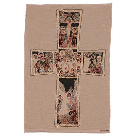 Life of Christ cross tapestry 22x15"
