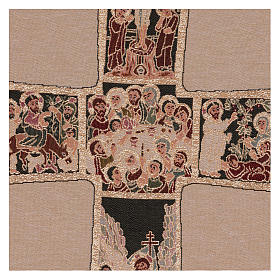 Life of Christ cross tapestry 22x15"