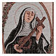 Saint Rita with cross and crown of thorns tapestry 50x40 cm s2