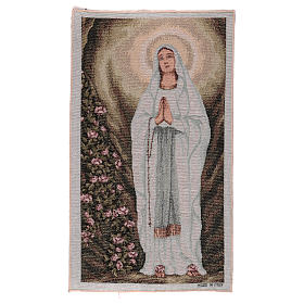 Our Lady of Lourdes in cave tapestry 50x30 cm