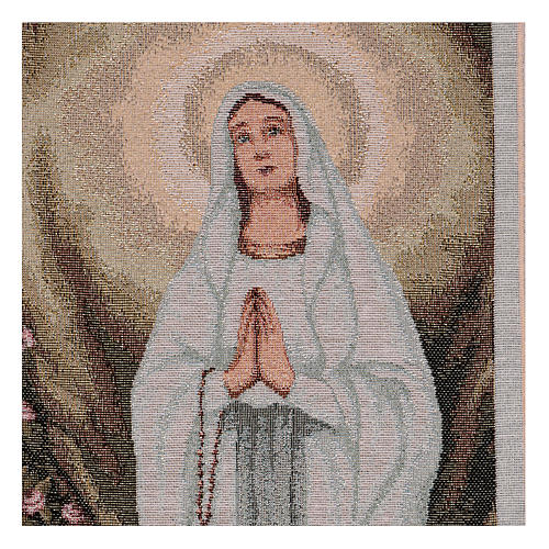 Arazzo Madonna di Lourdes nella Grotta 50x30 cm 2