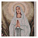 Our Lady of Lourdes with roses tapestry 20.5x16" s2