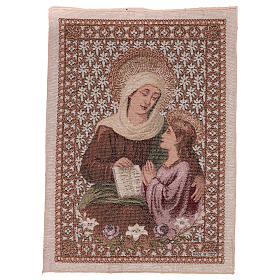 Saint Anne and Mary tapestry 21.5x15"