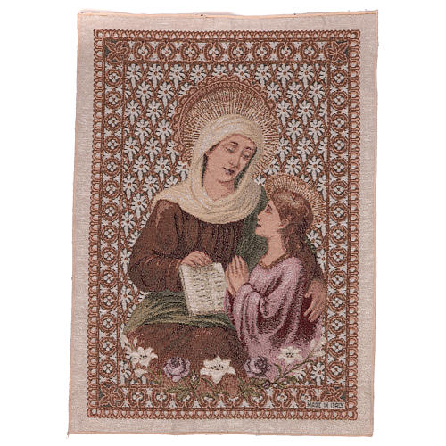 Saint Anne and Mary tapestry 21.5x15" 1