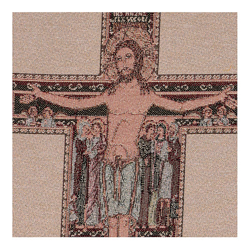 Crucifix of Saint Damien tapestry 17x12" 2