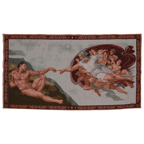 The Creation of Adam tapestry 26x50" 1