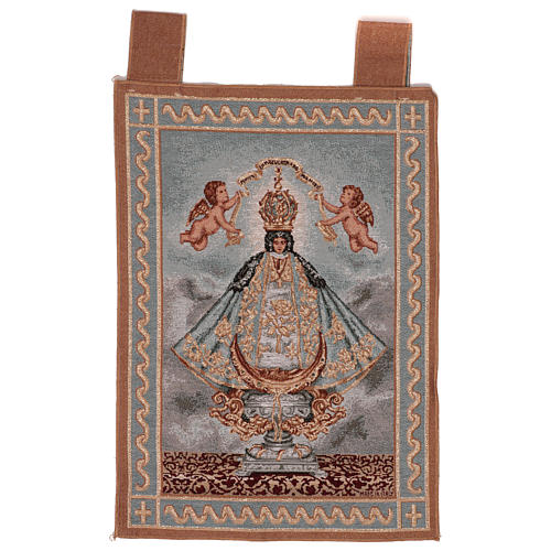 Nuestra Señora de San Juan do Lagos tapestry with frame and hooks 50x40 cm 1