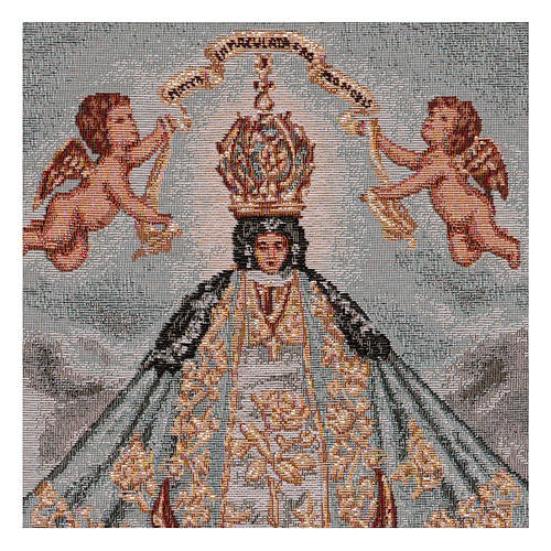 Nuestra Señora de San Juan do Lagos tapestry with frame and hooks 50x40 cm 2