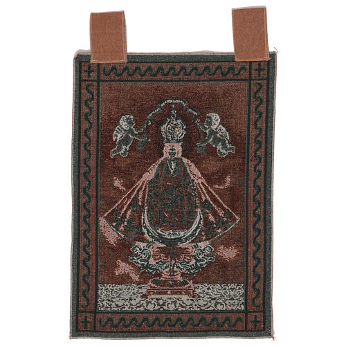 Nuestra Señora de San Juan do Lagos tapestry with frame and hooks 50x40 cm 3