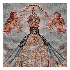Tapiz Nuestra Señora de San Juan do Lagos marco ganchos 50x40 cm