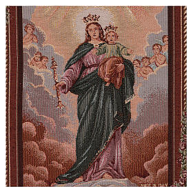 Wandteppich Maria, Hilfe der Christen, mit Rahmen und Schlaufen 50x40 cm