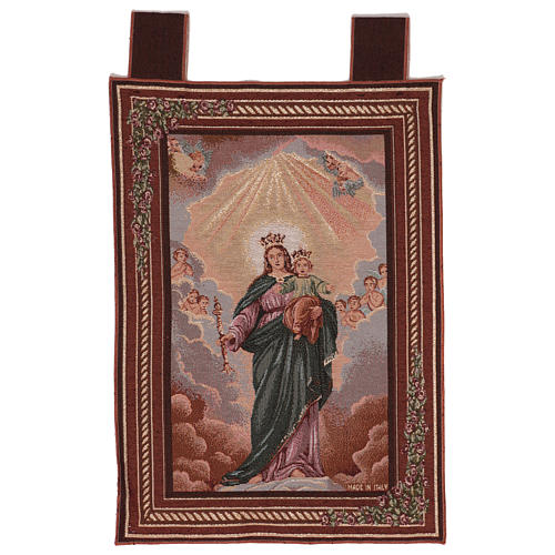 Wandteppich Maria, Hilfe der Christen, mit Rahmen und Schlaufen 50x40 cm 1