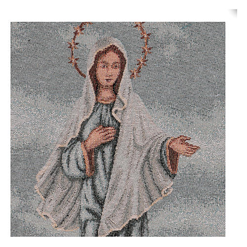 Tapiz Virgen de Medjugorje 40x30 cm 2