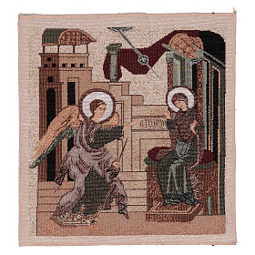 Byzantine Annunciation tapestry 30x30 cm