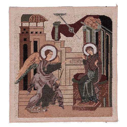 Byzantine Annunciation tapestry 30x30 cm 1