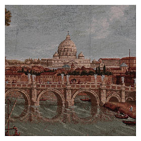 Castel Sant'Angelo tapestry with frame and hooks 70x120 cm