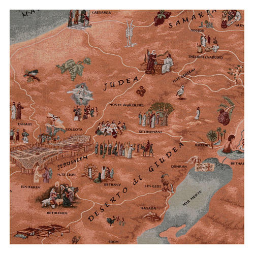 Wandteppich Karte von Jerusalem 90x120 cm 2