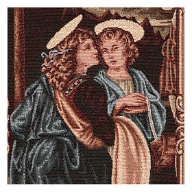 Angels by Verrocchio tapestry 16x11"