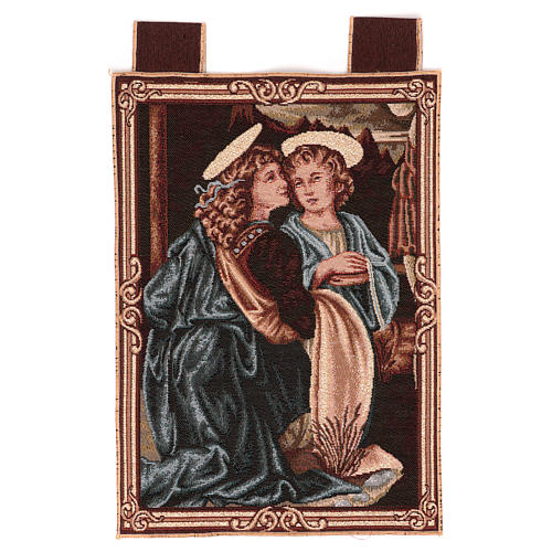 Angels by Verrocchio tapestry 16x11" 1