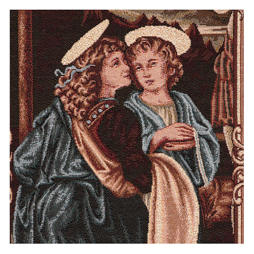 Angels by Verrocchio tapestry 16x11" 2