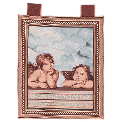 Angels of Raffaello tapestry with frame and hooks 50x40 cm 1