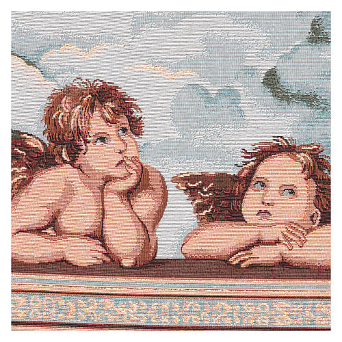Angels of Raffaello tapestry with frame and hooks 50x40 cm 2