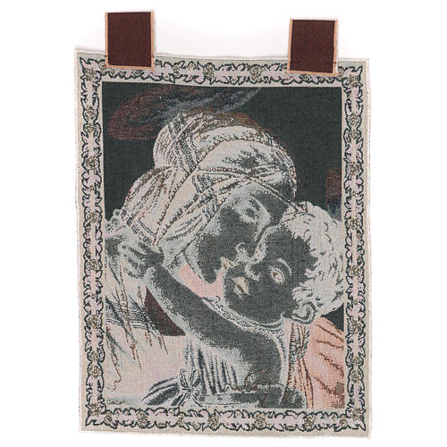 Wandteppich Madonna mit dem Kind nach Botticelli 50x40 cm 3