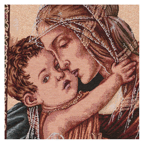 Our Lady with Baby Jesus by Botticelli tapestry 50x40 cm 2